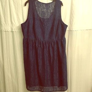 Lane Bryant 22 lace blue-green dress